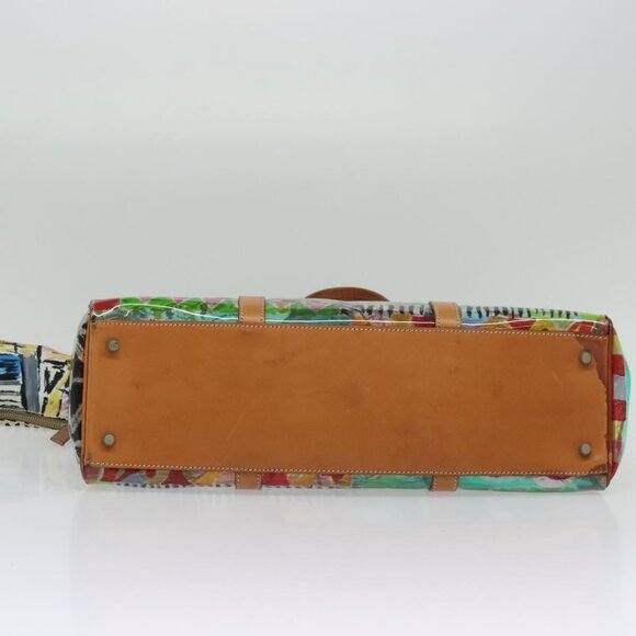 PRADA Tote Bag Vinyl Leather Clear Multicolor Silver - Picture 12 of 15